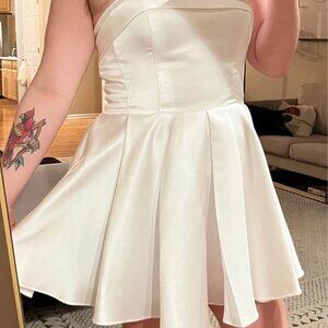 Lulus strapless XL corset back white dress